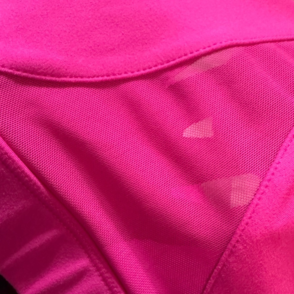 Reebok Pink Sports Bra Polyester Spandex Moisture Wicking Women Size L - Picture 7 of 13